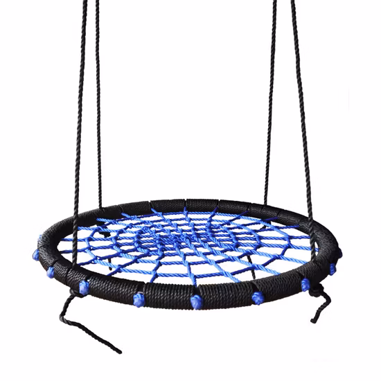 Nuevas llegadas, platillo completamente ensamblado, árbol exterior giratorio, cuerda redonda, columpio de tela de araña