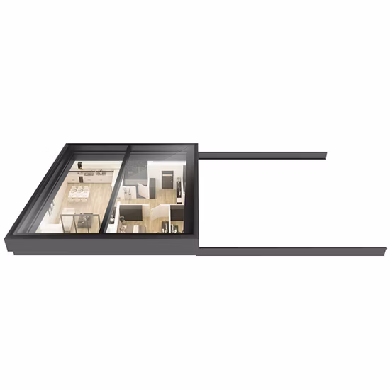 Tragaluz de techo con marco superior de aleación de aluminio resistente de 700x500mm para remolque RV, coche de acampada con mosquitera y persiana solar